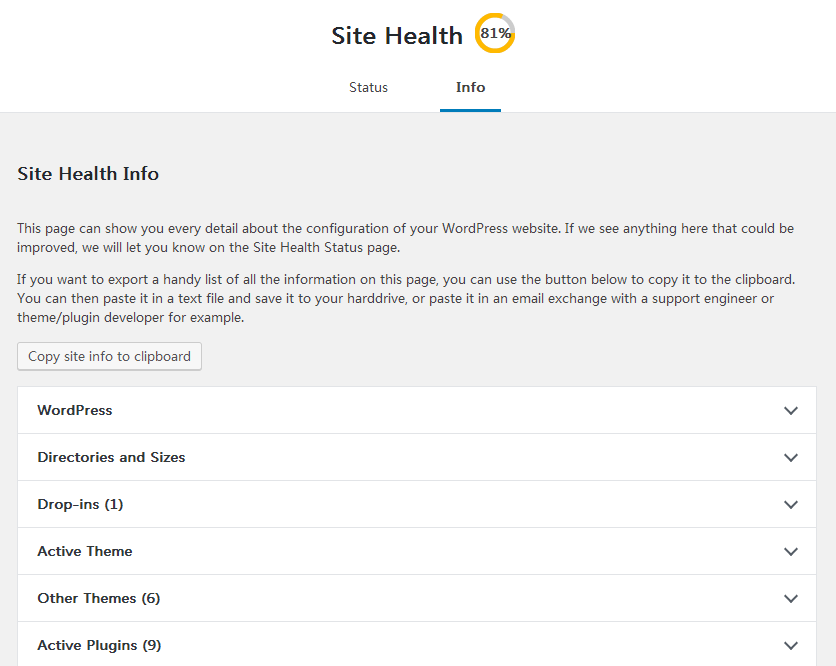 WordPress如何禁用网站健康Site Health检测项