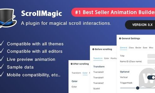 Scroll Magic Wordpress - 滚动动画生成器插件