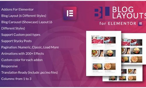 Blog Layouts For Elementor-WordPress的Elementor博客布局插件