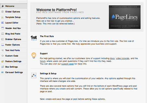 Platform Pro（Pagelines）管理面板
