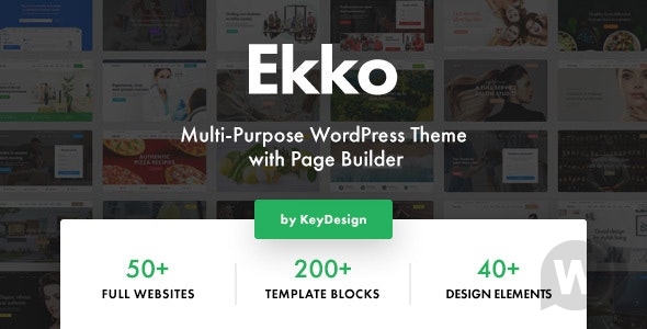 Ekko 带有页面构建器的多功能wordpress主题